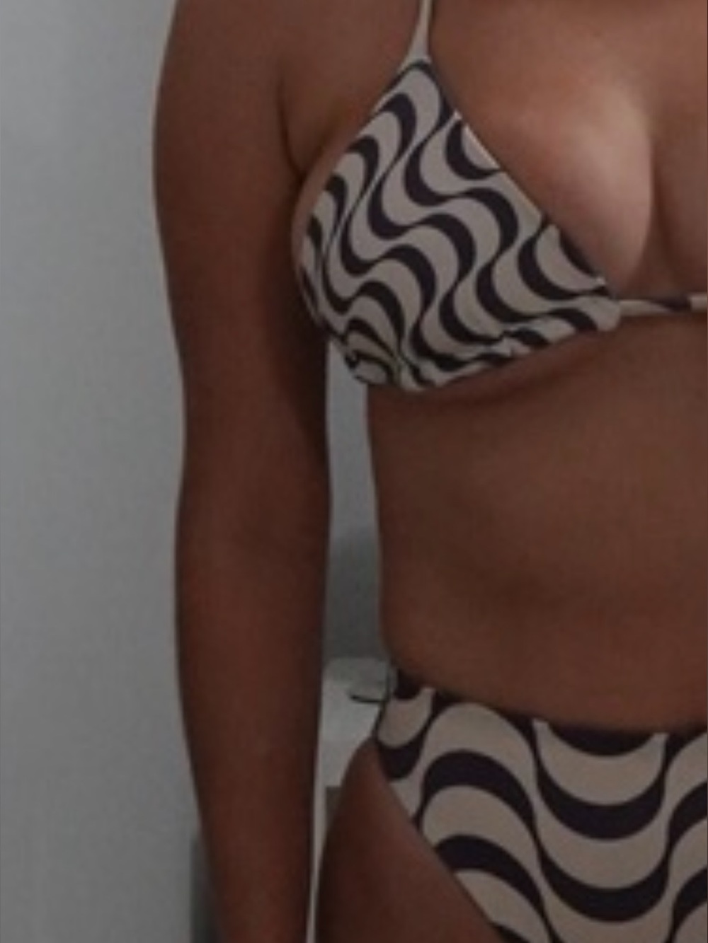 Wavy Print Custom Triangle Bikini Set - Picture 5 of 5
